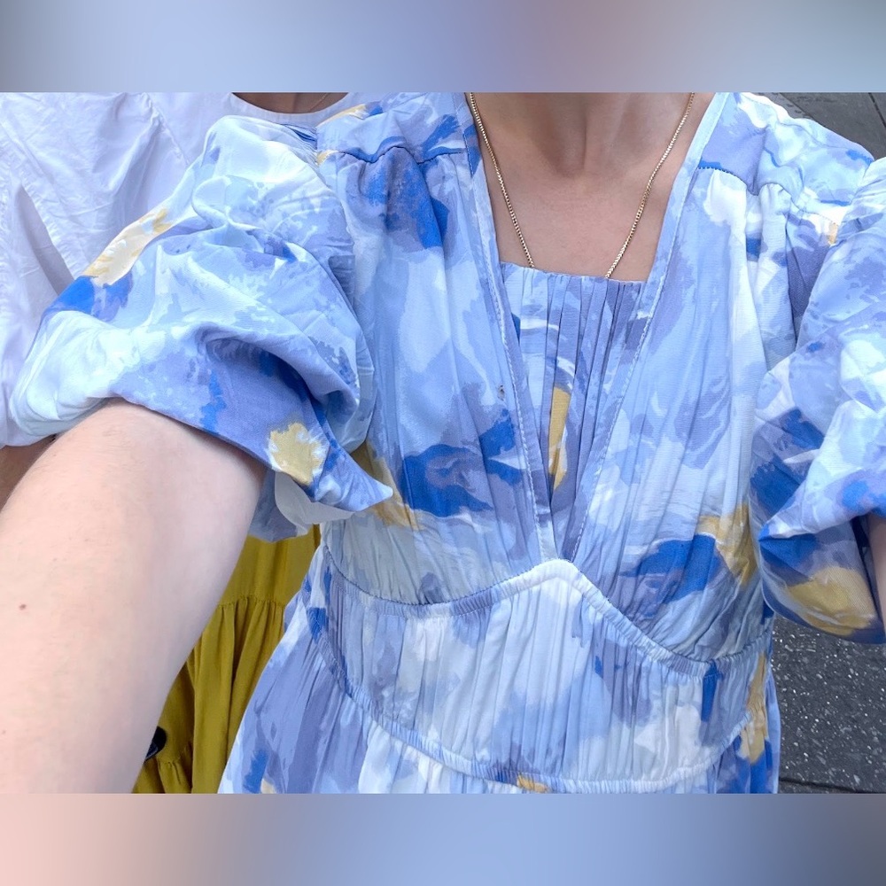 Jessica Simpson Blue and Yellow Floral Dress